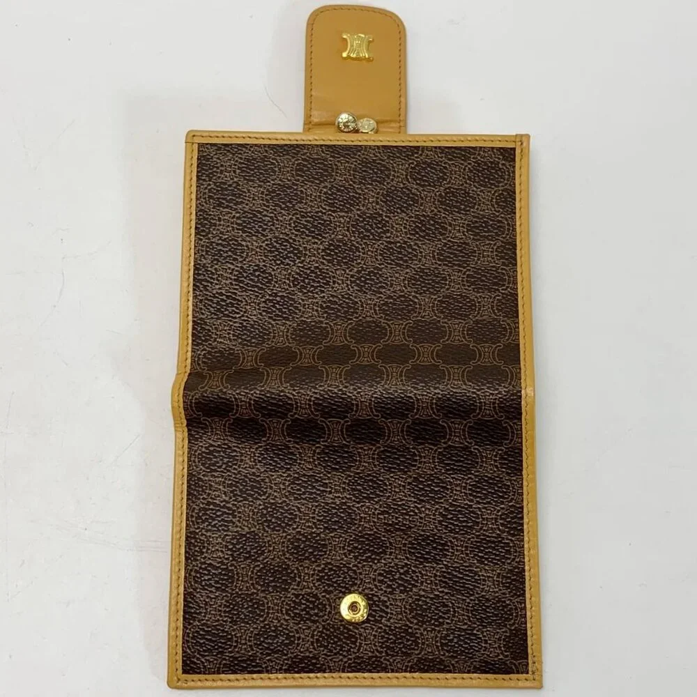 Celine Macadam Pattern Old M13 Brown Bifold Wallet - Picture 5 of 7